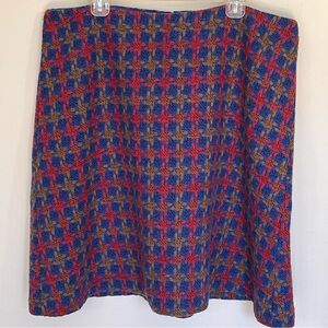 Stylish Multicolor Houndstooth Skirt